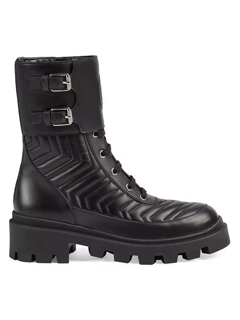 gucci matelasse knee boots|combat boots gucci.